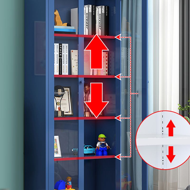 Libreria in metallo contemporaneo con porte, libreria per qualsiasi stanza