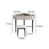 Contemporary Wooden Make-up Vanity With Drawer in Grey for Bedroom