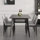 Stone Top Dining Table Contemporary Dining Table with 4 Wood Legs