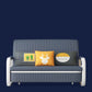 Pillow Included Sofa Futon Cushion Back Round Arms Convertible Sofa