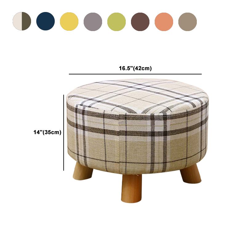 Contemporary Round Ottoman Footrest Plain Cotton Fade Resistant Sherpa Pouf Clearhalo 'furn' 'furn_ottomans_poufs' 'Furniture' 'Living Room Furniture' 'Ottomans & Poufs' 'ottomans_poufs' 1200x1200_0699d2b3-588f-453c-9b36-994e108ecd2e