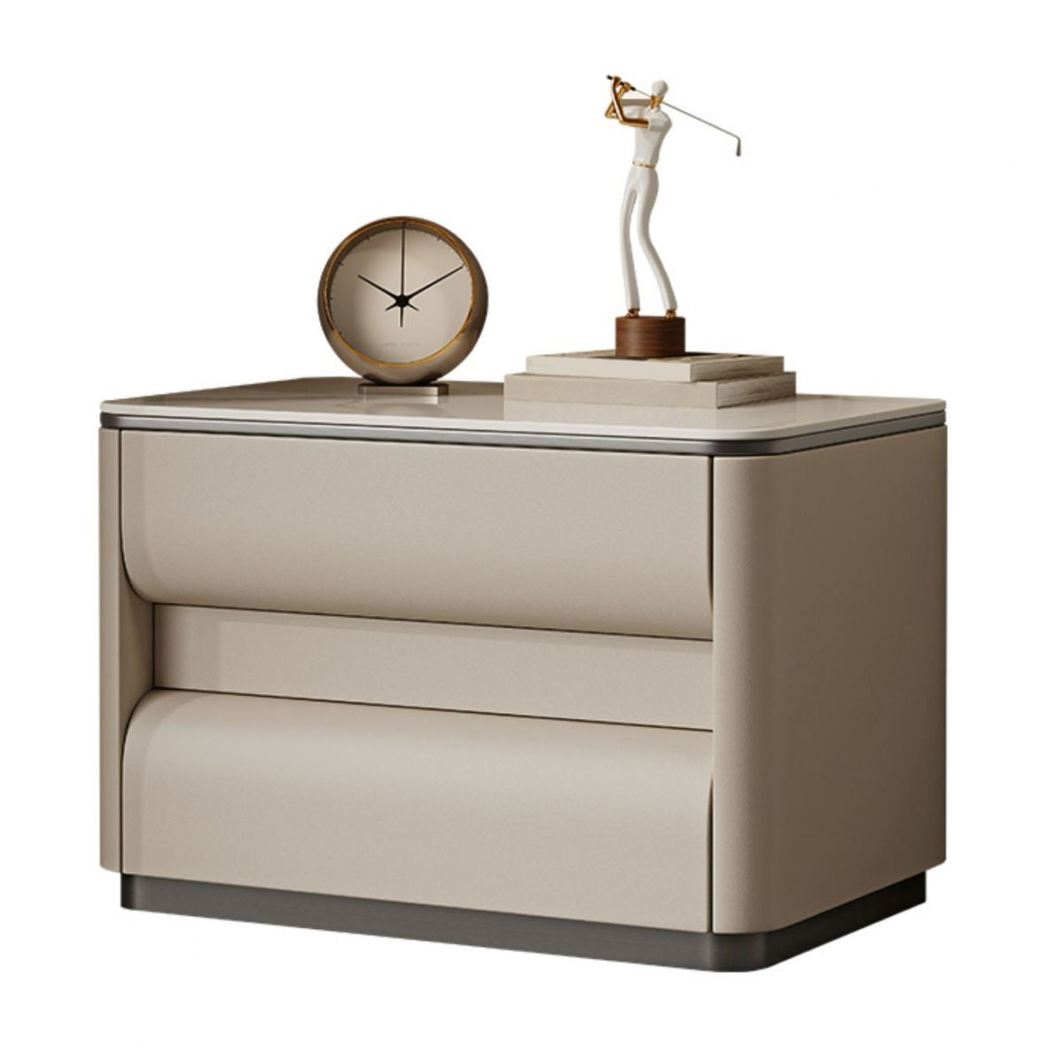 Table table de chevet de lit contemporain avec 2 tiroirs