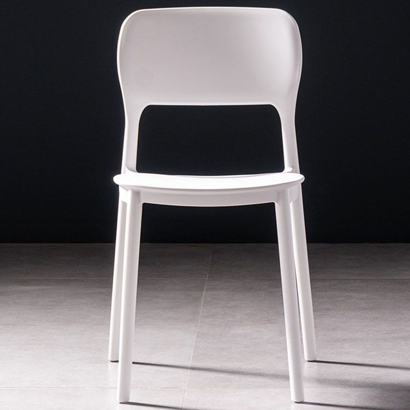 Contemporary Style Kitchen Chair Plastic Armless Open Back Dining Side Chair Clearhalo ' kitchen&dining_furn' 'Dining Chairs' 'Dining Tables & Seating' 'dining_chair' 'furn' 'furn_dining_chair' 'Furniture' 'furniture_dining_chair' 'Kitchen & Dining Furniture' 'kitchen' 1200x1200_069c4618-52f0-4a4c-b895-94bca003e1dc