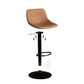 Industrial Metal Barstool Faux Leather Counter Stool for Home