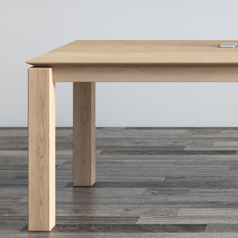 Solid Wood Rectangle Dining Table Modern Contemporary Kitchen Fir Wood Table with 4 Legs Clearhalo ' dining_table' 'Dining Tables & Seating' 'Dining Tables' 'furn' 'furn_dining_table' 'Furniture' 'furniture_dining_table' 'Kitchen & Dining Furniture' 'kitchen&dining_furn' 'kitchen' 'kitchen_dining_table' 1200x1200_069e7c7f-3db2-42e6-8a17-e4704ef297ca