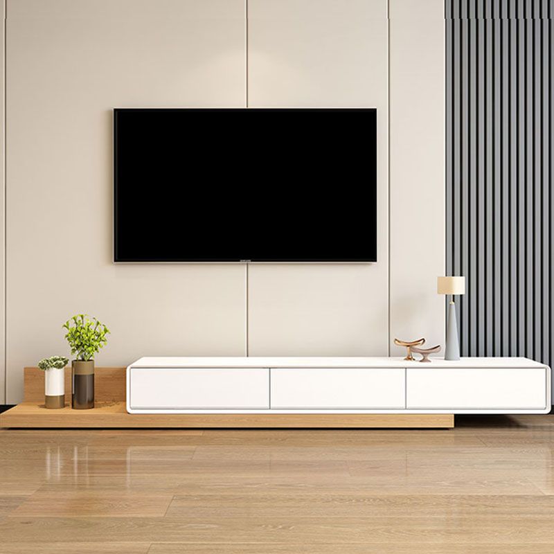 Contemporary Faux Wood TV Stand Console Enclosed Storage TV Stand Clearhalo 'furn' 'furn_tv_stands_entertainment_centers' 'Furniture' 'Living Room Furniture' 'TV Stands & Entertainment Centers' 'TV Stands & Media Storage Furniture' 'tv_stands_entertainment_centers' 1200x1200_069fbcc4-f119-4f0b-ba00-800dbe973156