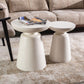 Round White Metal Coffee Table Pedestal 1 Single Cocktail Table Clearhalo 'Coffee & Accent Tables' 'Coffee Tables' 'coffee_tables' 'furn' 'furn_coffee_tables' 'Furniture' 'Living Room Furniture' 1200x1200_069ff9f7-812d-4113-9369-f48f1226ca6e