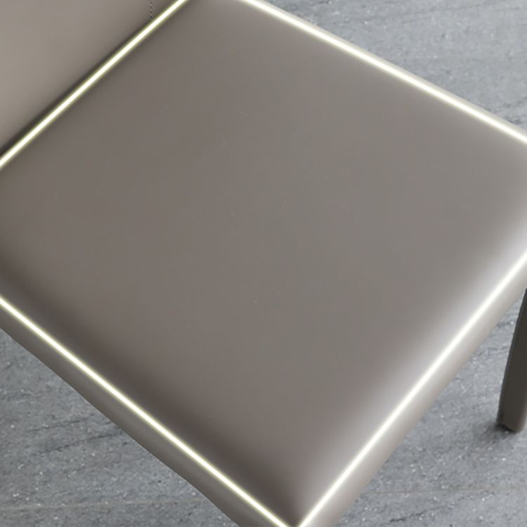 Contemporary Leather Dining Chair Wingback Side Armless Chair for Home Use Clearhalo 'Dining Chairs' 'Dining Tables & Seating' 'dining_chair' 'furn' 'furn_dining_chair' 'Furniture' 'furniture_dining_chair' 'Kitchen & Dining Furniture' 1200x1200_06a01028-2c5e-4924-b718-2946805b77d9