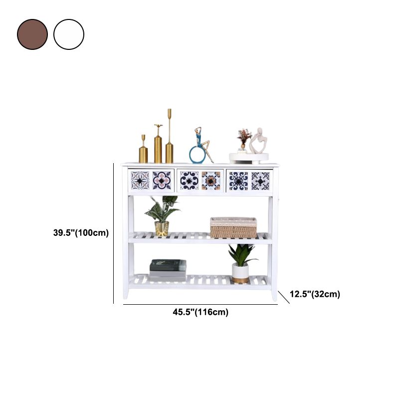 Mid-Century Modern Console Table Rectangle Console Table Floor Shelf Clearhalo 'Console Tables' 'console_tables' 'Entry & Mudroom Furniture' 'furn' 'furn_console_tables' 'Furniture' 1200x1200_06a0390a-7346-4caa-bc35-12e731c7356b