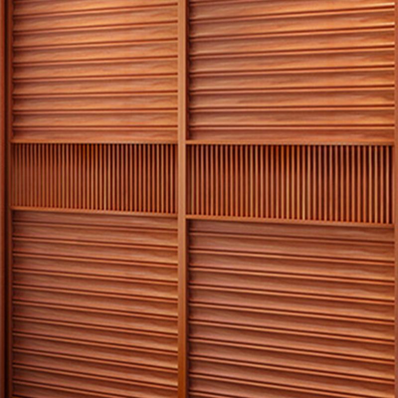 Brown Engineered Wood Wardrobe with Sliding Doors Modern Cabinet for Bedroom Clearhalo 'Armoires & Wardrobes' 'armoires_wardrobes' 'Bedroom Furniture' 'furn' 'furn_armoires_wardrobes' 'Furniture' 1200x1200_06a1a64d-bf54-44b3-bbf7-767b16bb6014