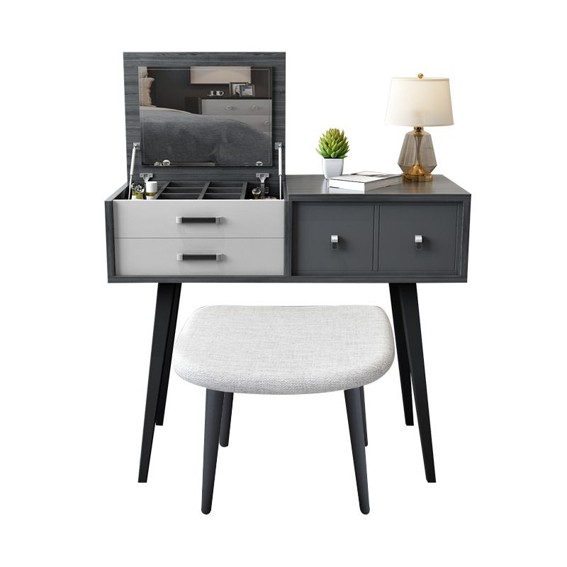Tavolo da toeletta da toeletta da toeletta per trucco in legno massiccio con cassetti