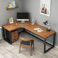 Industrial Style Writing Desk L-Shape Solid Wood Office Desk Clearhalo 'furn' 'furn_office_desk' 'Furniture' 'furniture_office_desk' 'Office Desks' 'Office Furniture' 'office_desk' 1200x1200_06a4bfe8-3ccb-46a8-ab26-195a5ab16eb2