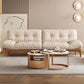 35.43" Tall Fabric Scandinavian Sofa Armless Tufted Back Sofa