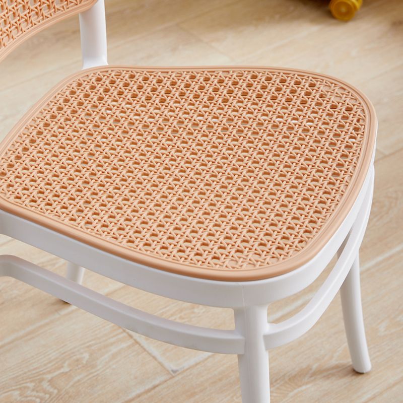 Sillas de comedor de plástico de plástico abiertas de estilo moderno (juego de 4/8)