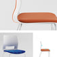 White Frame Conference Chair Contemporary Armless Chair mit Polster
