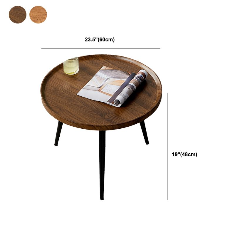 Round/oval Black Metal 3/4 Leg Base Design Wood Table Panel Coffee Table Clearhalo 'Coffee & Accent Tables' 'Coffee Tables' 'coffee_tables' 'furn' 'furn_coffee_tables' 'Furniture' 'Living Room Furniture' 1200x1200_06a94c2a-dc53-4d1b-9d5a-24d229a79a1a