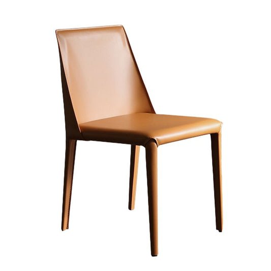 Contemporary Leather Dining Side Chairs Armless Solid Back Chair Clearhalo 'Dining Chairs' 'Dining Tables & Seating' 'dining_chair' 'furn' 'furn_dining_chair' 'Furniture' 'furniture_dining_chair' 'Kitchen & Dining Furniture' 1200x1200_06a9f7f9-7618-4417-b7f2-a34a49350805