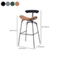 Glam Iron Counter Height Stools Cushion Barhocker für Bristol