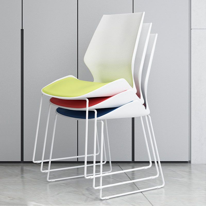 Chaise de tâche rembourrée sans bras moderne sans roues chaise de bureau