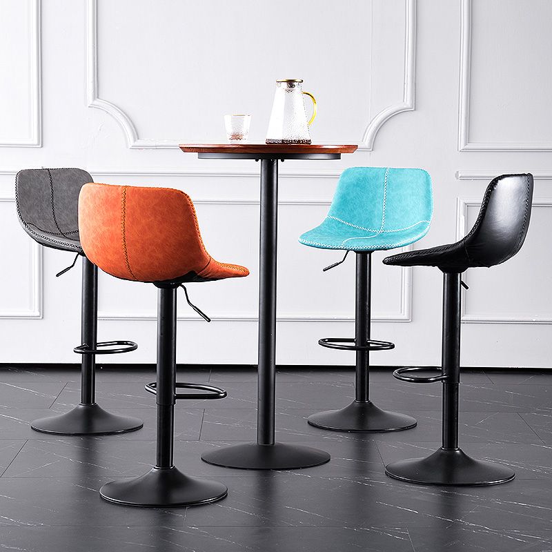 Modern Home Leather Stool Swivel Adjustable Footrest Barstool Clearhalo 'Bar Furniture' 'Bar Stools' 'bar_stools' 'furn' 'furn_bar_stools' 'Furniture' 'furniture_bar_stools' 'Kitchen & Dining Furniture' 1200x1200_06ac5fbb-7eb1-4bd2-b016-1863b32a85f9