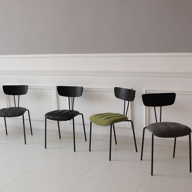 Industrial Style Metal Matte Finish Side Chair Open Back Dining Side Chair for Dining Room Clearhalo ' kitchen&dining_furn' 'Dining Chairs' 'Dining Tables & Seating' 'dining_chair' 'furn' 'furn_dining_chair' 'Furniture' 'furniture_dining_chair' 'Kitchen & Dining Furniture' 'kitchen' 1200x1200_06ae64b0-71f9-4e6d-8ccf-932500bb36ec