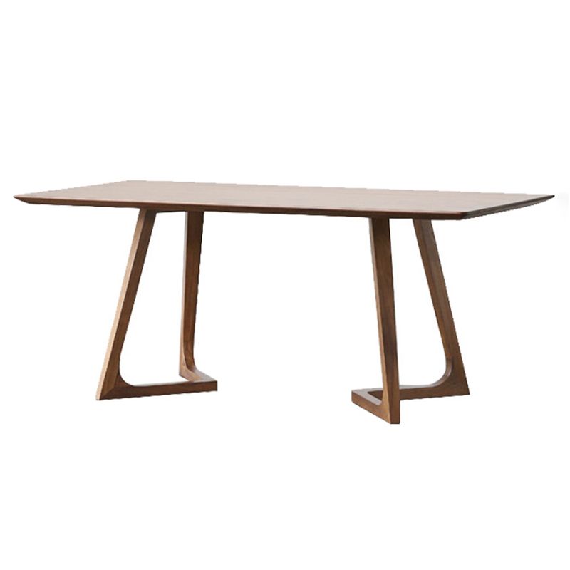 Contemporary Kitchen Standard Dining Table Solid Wood Rectangle Dining Table in Brown Clearhalo ' dining_table' 'Dining Tables & Seating' 'Dining Tables' 'furn' 'furn_dining_table' 'Furniture' 'furniture_dining_table' 'Kitchen & Dining Furniture' 'kitchen&dining_furn' 'kitchen' 'kitchen_dining_table' 1200x1200_06b019fa-a15b-4c1d-9b7d-659ec235cbef