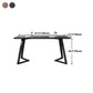 Industrial Rectangle Dining Table Ash Solid Wood Table with Double Pedestal Base Clearhalo ' dining_table' 'Dining Tables & Seating' 'Dining Tables' 'furn' 'furn_dining_table' 'Furniture' 'furniture_dining_table' 'Kitchen & Dining Furniture' 'kitchen&dining_furn' 'kitchen' 'kitchen_dining_table' 1200x1200_06b1642d-558e-4c32-b3bb-9cb3ebff008c