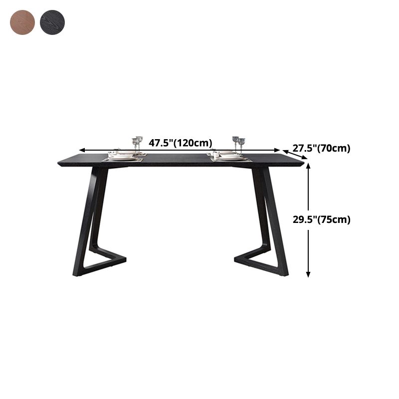 Industrial Rectangle Dining Table Ash Solid Wood Table with Double Pedestal Base Clearhalo ' dining_table' 'Dining Tables & Seating' 'Dining Tables' 'furn' 'furn_dining_table' 'Furniture' 'furniture_dining_table' 'Kitchen & Dining Furniture' 'kitchen&dining_furn' 'kitchen' 'kitchen_dining_table' 1200x1200_06b1642d-558e-4c32-b3bb-9cb3ebff008c