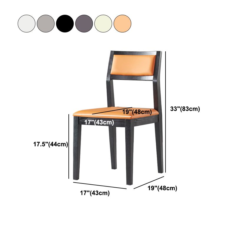 Contemporary Chairs Dining Armless Open Back Side Chairs with Wooden Legs for Kitchen Clearhalo ' kitchen&dining_furn' 'Dining Chairs' 'Dining Tables & Seating' 'dining_chair' 'furn' 'furn_dining_chair' 'Furniture' 'furniture_dining_chair' 'Kitchen & Dining Furniture' 'kitchen' 1200x1200_06b1b5fd-ff96-491f-a2ab-6236b2f8998c