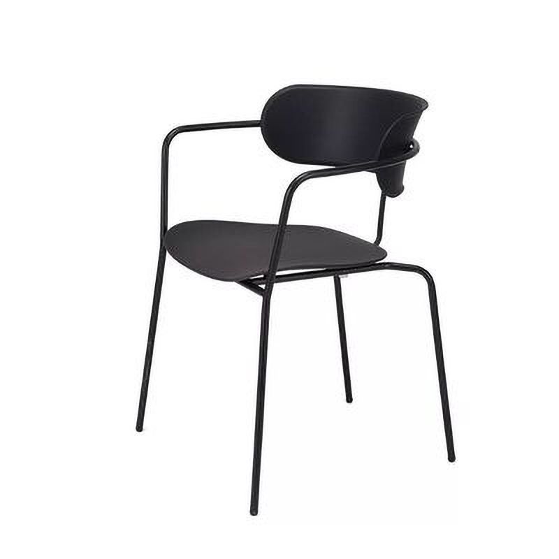Industrial Metal Balcony Arm Chair Matte Finish Open Back Dining Chair (Set of 4) Clearhalo ' kitchen&dining_furn' 'Dining Chairs' 'Dining Tables & Seating' 'dining_chair' 'furn' 'furn_dining_chair' 'Furniture' 'furniture_dining_chair' 'Kitchen & Dining Furniture' 'kitchen' 1200x1200_06b32b02-0354-420e-84bb-999cec00d3f2