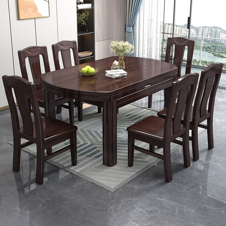 Extendable DiningTable Set 5/7/9 Pieces with Wood Base Kitchen Furniture Set Clearhalo 'Dining Room Sets' 'Dining Tables & Seating' 'dining_room_set' 'furn' 'furn_dining_room_set' 'Furniture' 'Kitchen & Dining Furniture' 1200x1200_06b39175-ad8d-4fe4-b93e-8d192bbe9a68