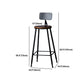 Indoor Industrial Style Wood Top Barstool Metal 4 Legs Bar Stool with Pedal Clearhalo 'Bar Furniture' 'Bar Stools' 'bar_stools' 'furn' 'furn_bar_stools' 'Furniture' 'Kitchen & Dining Furniture' 1200x1200_06b436cc-251a-44fb-90b6-edfda47c17c2