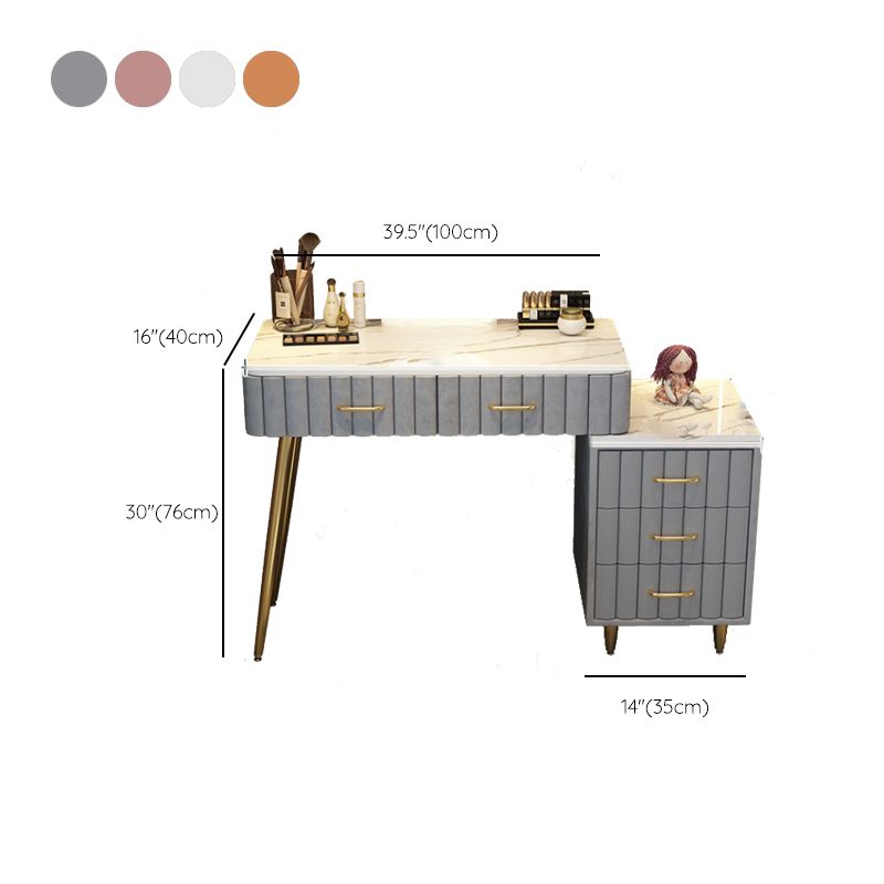 Set di sgabelli da toeletta lussuoso per trucco a specchio illuminato