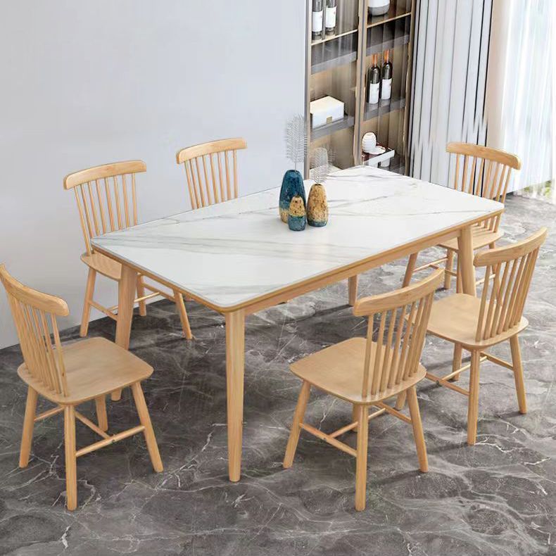 Medieval Modern Stone Dining Table 4 Legs Table for Living Room Clearhalo 'Dining Tables & Seating' 'Dining Tables' 'dining_table' 'furn' 'furn_dining_table' 'Furniture' 'Kitchen & Dining Furniture' 1200x1200_06b4b9ef-663a-46a1-b73f-abc9a398130f