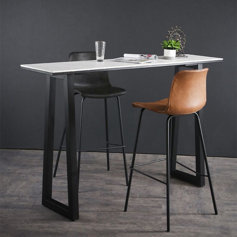 Faux Leather Dining Stools Low Back Bucket Bar Stools with Metal Legs Clearhalo 'Bar Furniture' 'Bar Stools' 'bar_stools' 'furn' 'furn_bar_stools' 'Furniture' 'Kitchen & Dining Furniture' 1200x1200_06b67cde-6779-443c-84f7-72c6ffb822fe