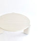 Mesa redonda de madera de estilo moderno con mesa de centro con base de 3 patas