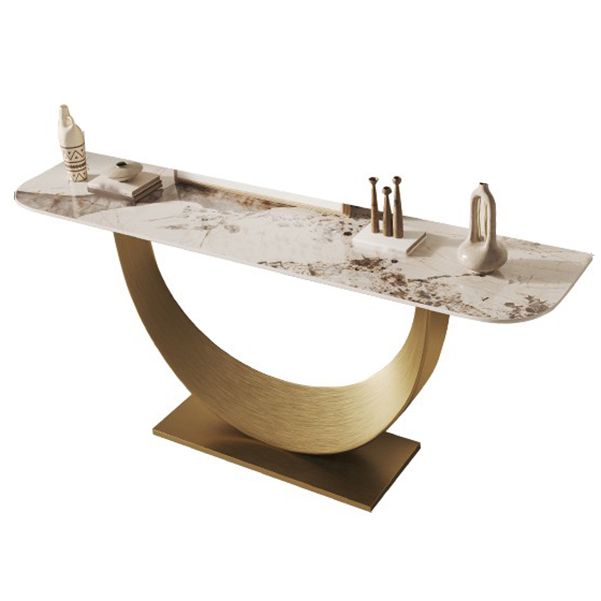 Mesa de consola glamera mesa de sofá de acabado antiguo en piedra