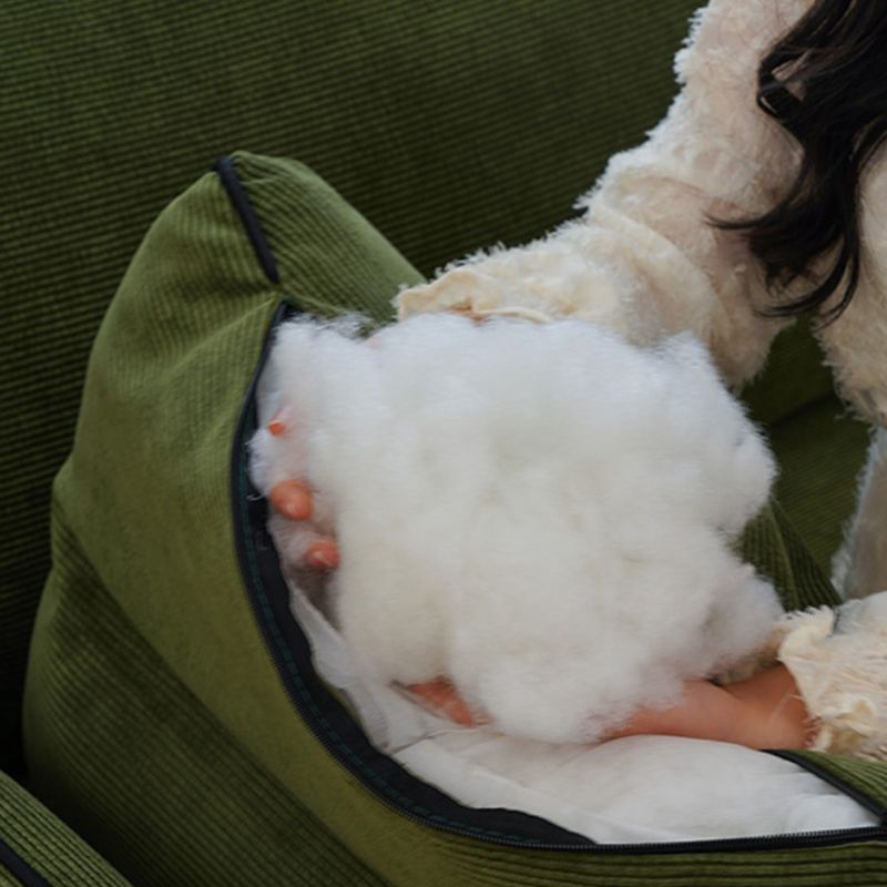 Sewn Pillow Back Sofa Scratch Resistant Living Room Seating with Arm