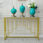 Console in pietra glam tavolo da 12 "w -rettangolo di accento per la sala