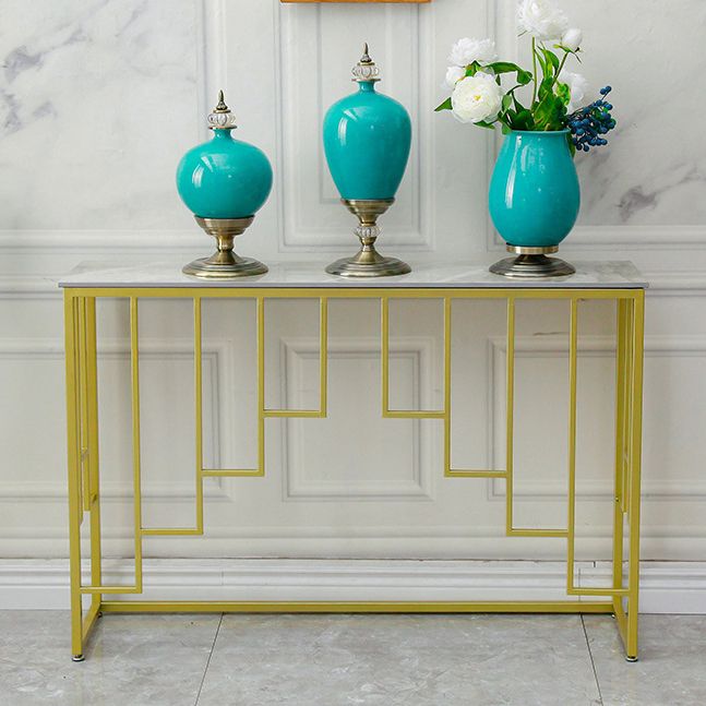 Console in pietra glam tavolo da 12 "w -rettangolo di accento per la sala
