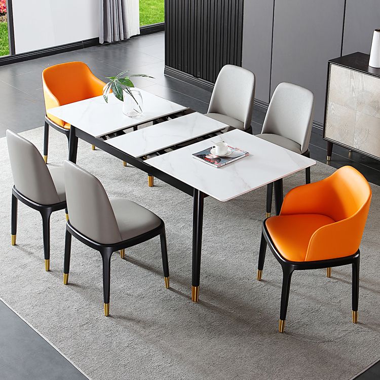 Rectangle Sintered Stone Kitchen Table Home Extendable Dining Table Clearhalo 'Dining Tables & Seating' 'Dining Tables' 'dining_table' 'furn' 'furn_dining_table' 'Furniture' 'Kitchen & Dining Furniture' 1200x1200_06bb12ef-17bc-425b-b423-06752b462eb7