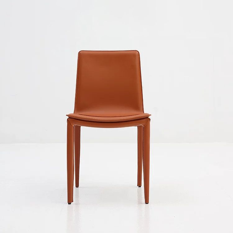 Designer Style Leather Home Side Chair Solid Back Dining Chair (Set of 2) Clearhalo ' kitchen&dining_furn' 'Dining Chairs' 'Dining Tables & Seating' 'dining_chair' 'furn' 'furn_dining_chair' 'Furniture' 'furniture_dining_chair' 'Kitchen & Dining Furniture' 'kitchen' 1200x1200_06bb3e2a-3c0e-47b2-be78-7c90df1ddce8