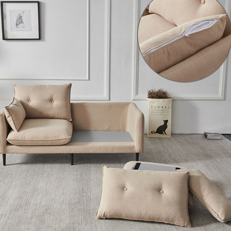 Linen Square Arm Modern Sofa with Loose Back for Living Room and Apartment Clearhalo 'furn' 'furn_sofas' 'Furniture' 'furniture_sofas' 'kitchen' 'kitchen_sofas' 'Living Room Furniture' 'Sofa' 'sofas' 1200x1200_06bc6ba4-2c3a-4584-8192-e98fdf09b3cd