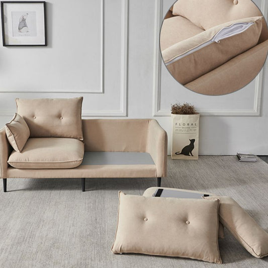 Linen Square Arm Modern Sofa with Loose Back for Living Room and Apartment Clearhalo 'furn' 'furn_sofas' 'Furniture' 'furniture_sofas' 'kitchen' 'kitchen_sofas' 'Living Room Furniture' 'Sofa' 'sofas' 1200x1200_06bc6ba4-2c3a-4584-8192-e98fdf09b3cd