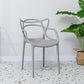 Open Back Dining Arm Chair Modern Indoor-Outdoor Plastic Chair