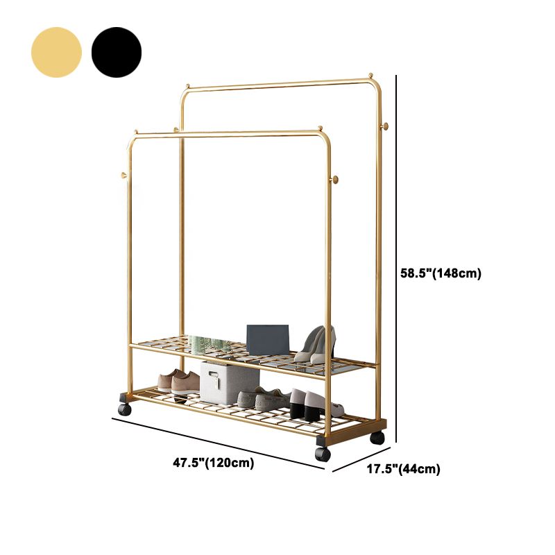 Contemporary Style Wardrobe Metal Bedroom Wardrobe Closet With Shelf Clearhalo 'Armoires & Wardrobes' 'armoires_wardrobes' 'Bedroom Furniture' 'furn' 'furn_armoires_wardrobes' 'Furniture' 1200x1200_06bd7e26-d490-409f-9e86-b3b8f2c15aef