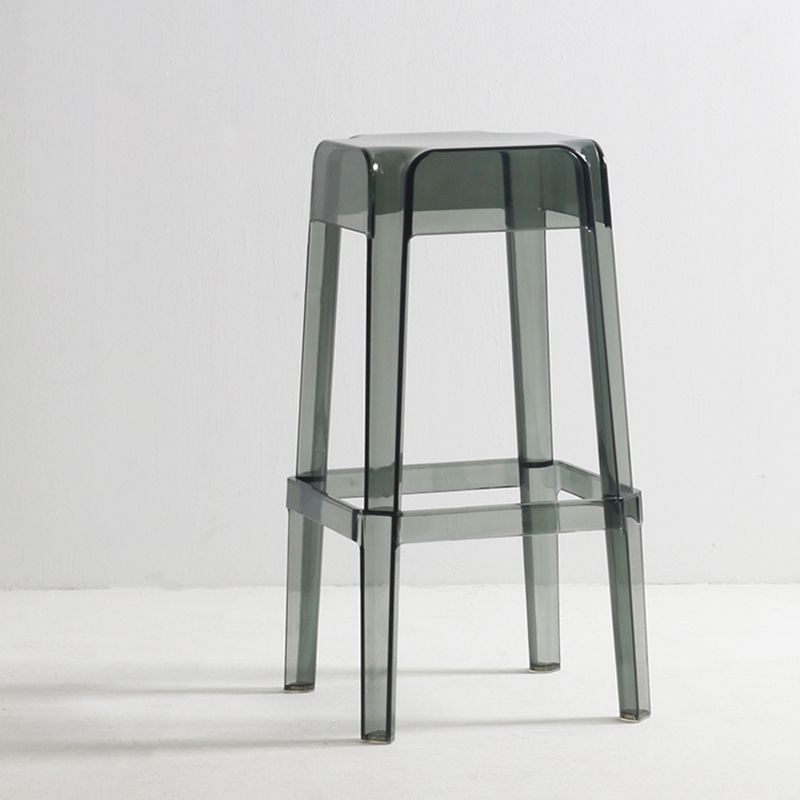 Backless Arm-less Modern Bar Stool Plastic Footrest Square Counter Stool Clearhalo 'Bar Furniture' 'Bar Stools' 'bar_stools' 'furn' 'furn_bar_stools' 'furniture_bar_stools' 'Kitchen & Dining Furniture' 'kitchen&dining_furn' 'kitchen' 'kitchen_furn' Furniture' 1200x1200_06be89da-0656-4937-a0e7-123931fa5f3a