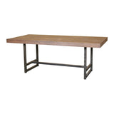 Metal Rectangle Industrial Dining Table Pine Solid Wood Top Table with Trestle Base Clearhalo ' dining_table' 'Dining Tables & Seating' 'Dining Tables' 'furn' 'furn_dining_table' 'Furniture' 'furniture_dining_table' 'Kitchen & Dining Furniture' 'kitchen&dining_furn' 'kitchen' 'kitchen_dining_table' 1200x1200_06bea6b9-b9d2-4e84-826f-ff5be670413f