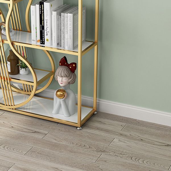 Libreria moderna del ripiano in metallo libreria a riposo con ripiani per soggiorno