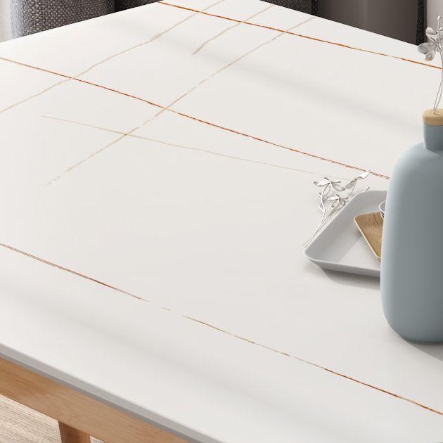 Stone Rectangle Dining Table Mid-Century Modern Dining Table with 4 Legs Clearhalo 'Dining Tables & Seating' 'Dining Tables' 'dining_table' 'furn' 'furn_dining_table' 'Furniture' 'furniture_dining_table' 'Kitchen & Dining Furniture' 'kitchen' 'kitchen_dining_table' 1200x1200_06c16f8a-07f7-4b9c-947a-71b7cdf6cb64
